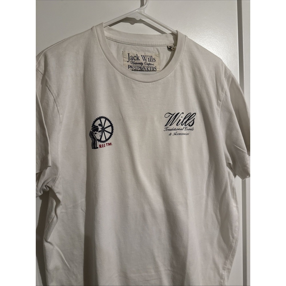 Jack Wills Men's White Logo Short Sleeve T-Shirt Size XL Men's Tshirt